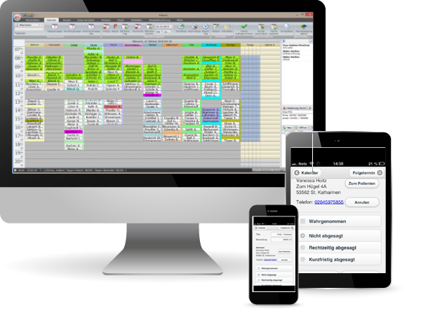 Praxissoftware Terminplaner für Physiotherapie, Ergotherapie und Therapiepraxen
